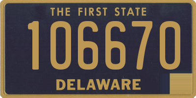 DE license plate 106670