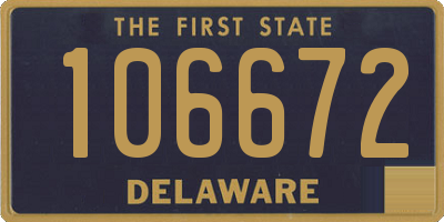 DE license plate 106672