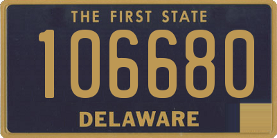 DE license plate 106680