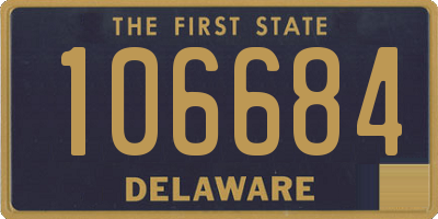 DE license plate 106684