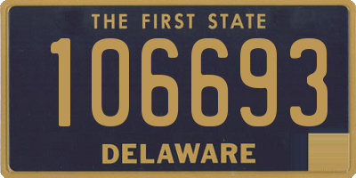 DE license plate 106693