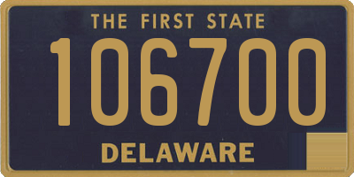 DE license plate 106700