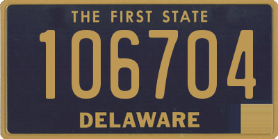 DE license plate 106704