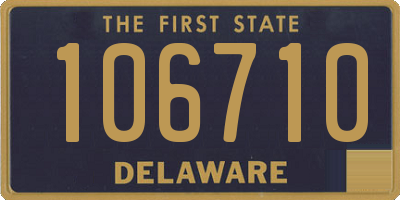 DE license plate 106710