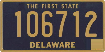 DE license plate 106712