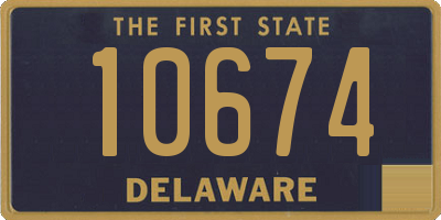 DE license plate 10674