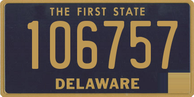 DE license plate 106757