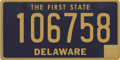 DE license plate 106758