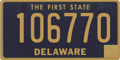 DE license plate 106770