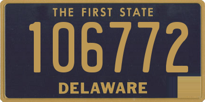 DE license plate 106772