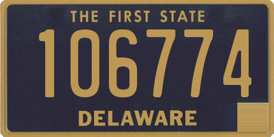 DE license plate 106774