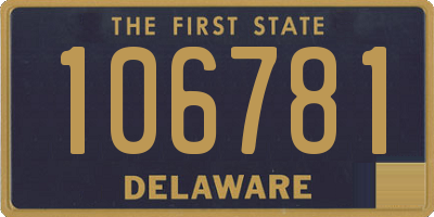 DE license plate 106781