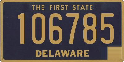 DE license plate 106785