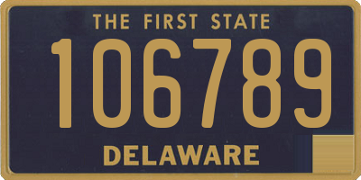 DE license plate 106789