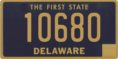 DE license plate 10680