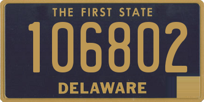 DE license plate 106802