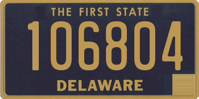 DE license plate 106804