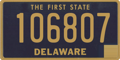 DE license plate 106807