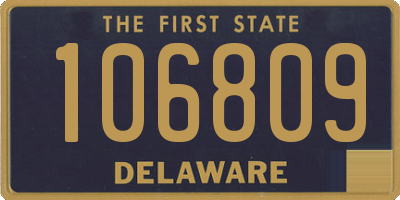 DE license plate 106809