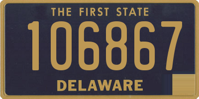 DE license plate 106867