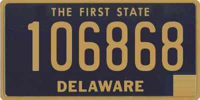 DE license plate 106868