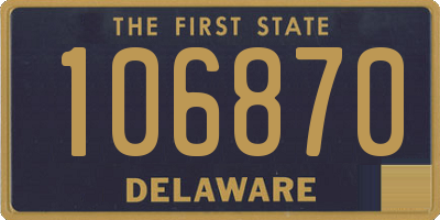 DE license plate 106870