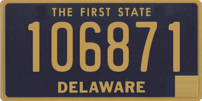 DE license plate 106871