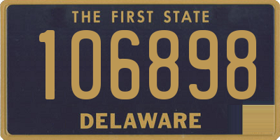 DE license plate 106898