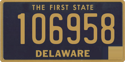 DE license plate 106958