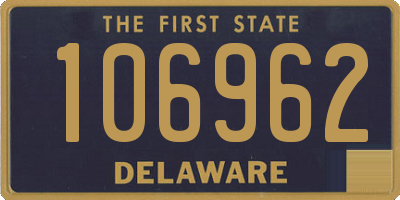 DE license plate 106962