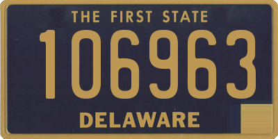 DE license plate 106963