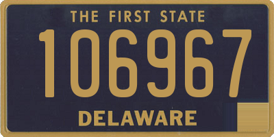 DE license plate 106967