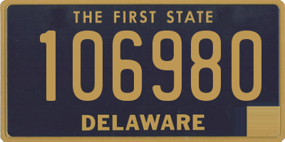 DE license plate 106980