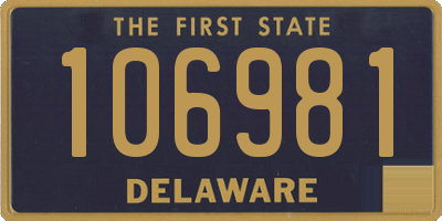 DE license plate 106981