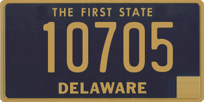 DE license plate 10705