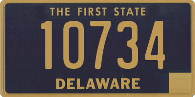 DE license plate 10734