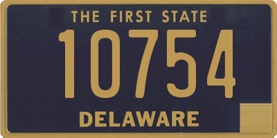 DE license plate 10754