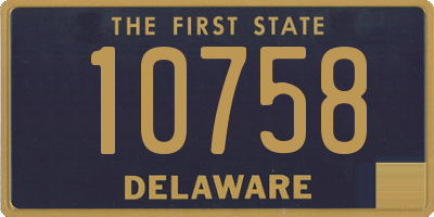 DE license plate 10758