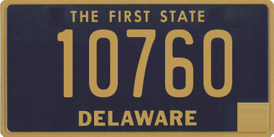 DE license plate 10760