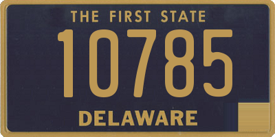 DE license plate 10785