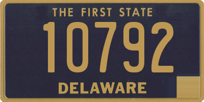 DE license plate 10792