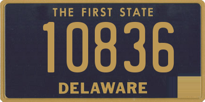 DE license plate 10836