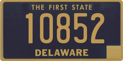 DE license plate 10852