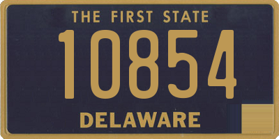 DE license plate 10854