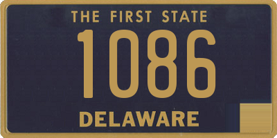 DE license plate 1086