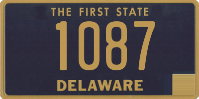 DE license plate 1087