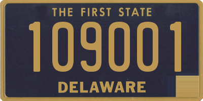 DE license plate 109001