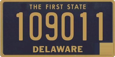 DE license plate 109011