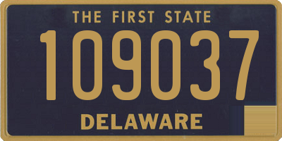 DE license plate 109037