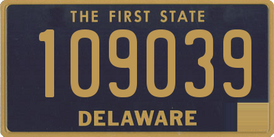 DE license plate 109039